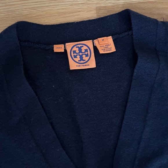 Tory Burch Navy Wool Cardigan size M - Picture 3 of 7